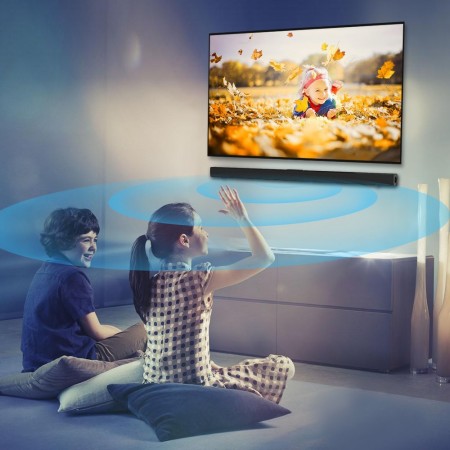 Sound Bar [2018 Upgraded] Meidong Sound Bars for TV 36 inch Wireless and Wired Bluetooth Soundbar Home Theater Surround Speakers with Optical Cable and Remote Control 